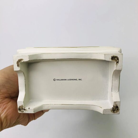 VTG Hallmark Perpetual Calendar with Picture Frame Desk Stand White Wood Blocks - Picture 7 of 9